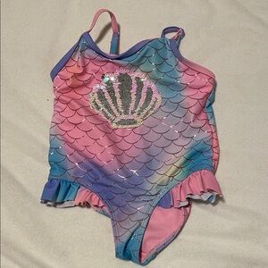 Colorful Mermaid Shell Swimsuit size 3T